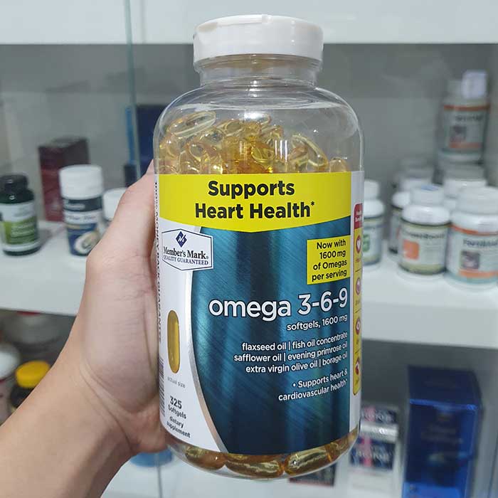 Dầu cá Omega 369 Supports Health 1600mg, Chai 325 viên