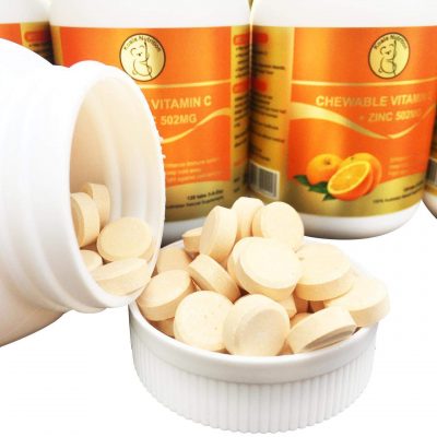 Thuốc Vitamin C Úc bổ sung Vitamin C và Kẽm, Chai 120 viên