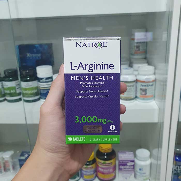 Thuốc tăng cường sinh lý nam Natrol L-Arginine 3000mg, Chai 90 viên