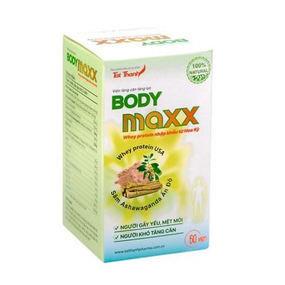 Body Maxx thuốc tăng cân, tăng lực Tất Thành, Chai 60 viên