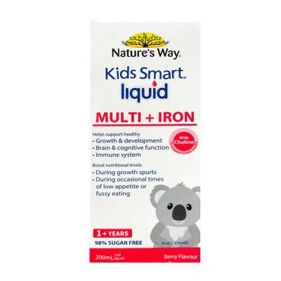 Kids Smart Liquid Multi + Iron Nature's Way 200ml - Siro tăng sức đề kháng cho trẻ