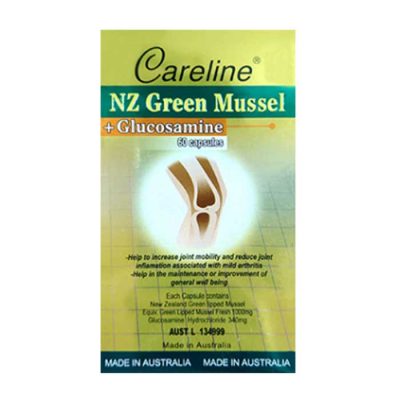 NZ Green Mussel Careline 60 viên - Viên uống bổ sương khớp vẹm xanh