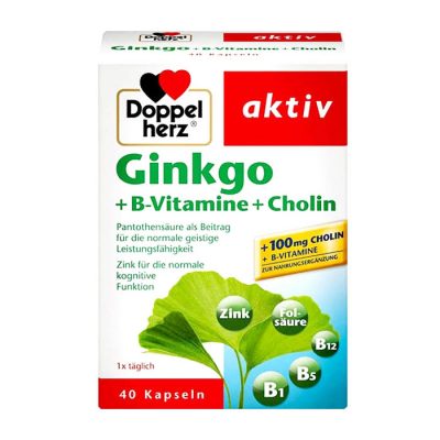 Doppelherz Ginkgo + B-Vitamine + Cholin 40 viên