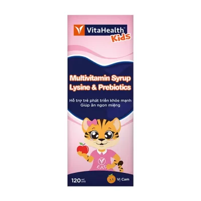 Multivitamin Syrup Lysine & Prebiotics Vitahealth 120ml