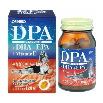 DPA DHA EPA Vitamin E Orihiro 120 viên - Bổ sung DHA, giúp não phát triển