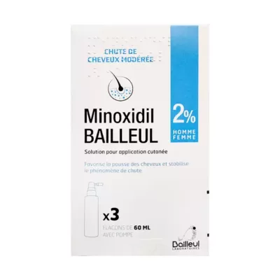 Set 3 Minoxidil 2% Bailleul 3 x 20ml - Thuốc mọc tóc